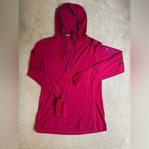 Icebreaker Merino wool half zip with hood Women’s size medium (runs small)